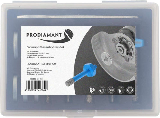 Fliesenbohrer Set 5tlg ø 5-10mm für 75mm (76mm) Akku Winkelschleifer