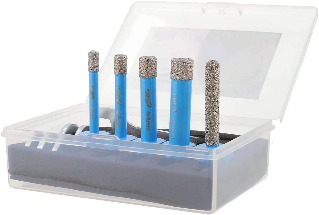 Fliesenbohrer Set 5tlg ø 5-10mm für 75mm (76mm) Akku Winkelschleifer