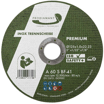 Trennscheibe für Inox, Metall, Stahl und Edelstahl