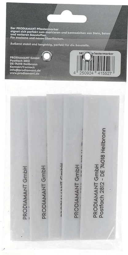 Pflastermarker 5 Stück 12cm x 3cm - unzerbrechliche Kreide zum Markieren und Anzeichnen