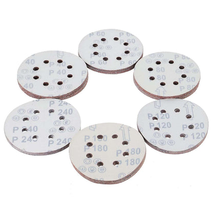 Schleifpapier 125mm 60x für Holz und Metall Körnung P40 - P240