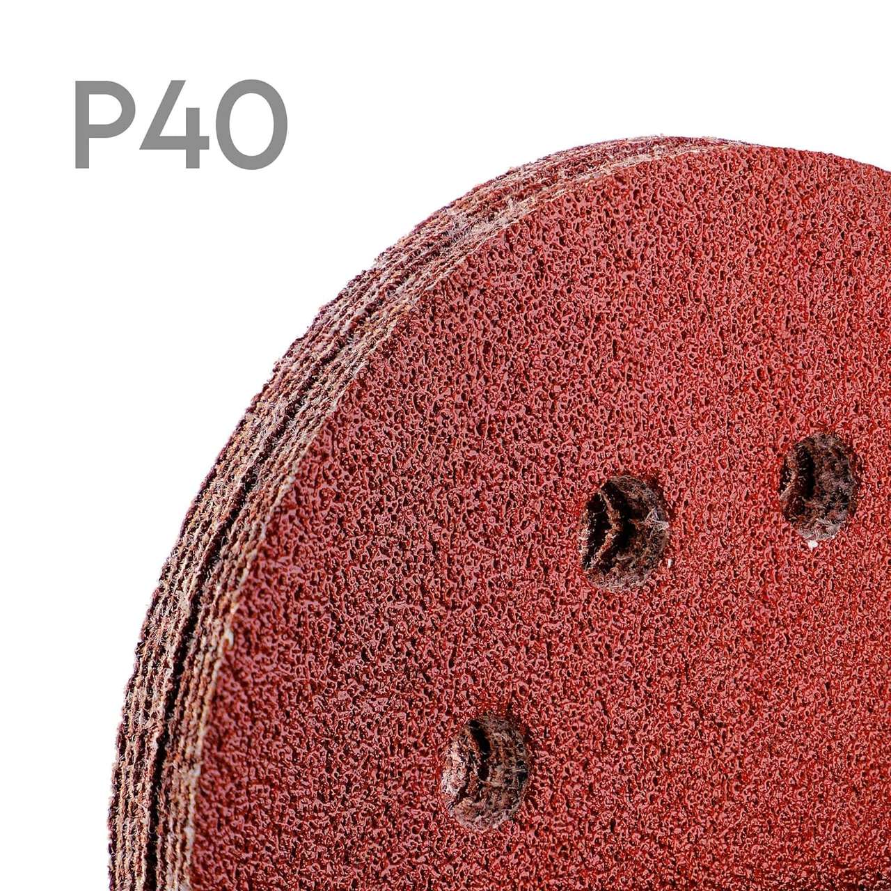 Schleifpapier 125mm 60x für Holz und Metall Körnung P40 - P240
