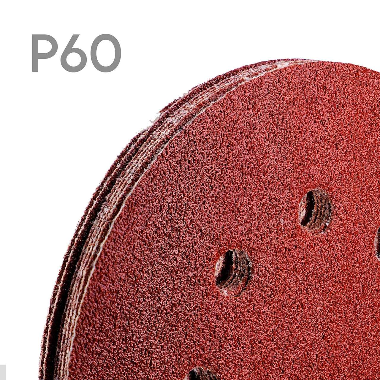 Schleifpapier 125mm 60x für Holz und Metall Körnung P40 - P240