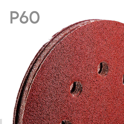 Schleifpapier 125mm 60x für Holz und Metall Körnung P40 - P240