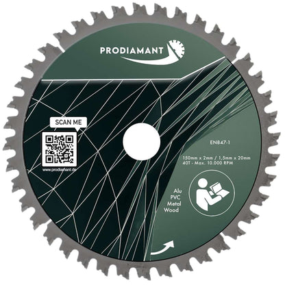 Kreissägeblatt für Holz, Metall & Alu mit HM TCT Zähnen
