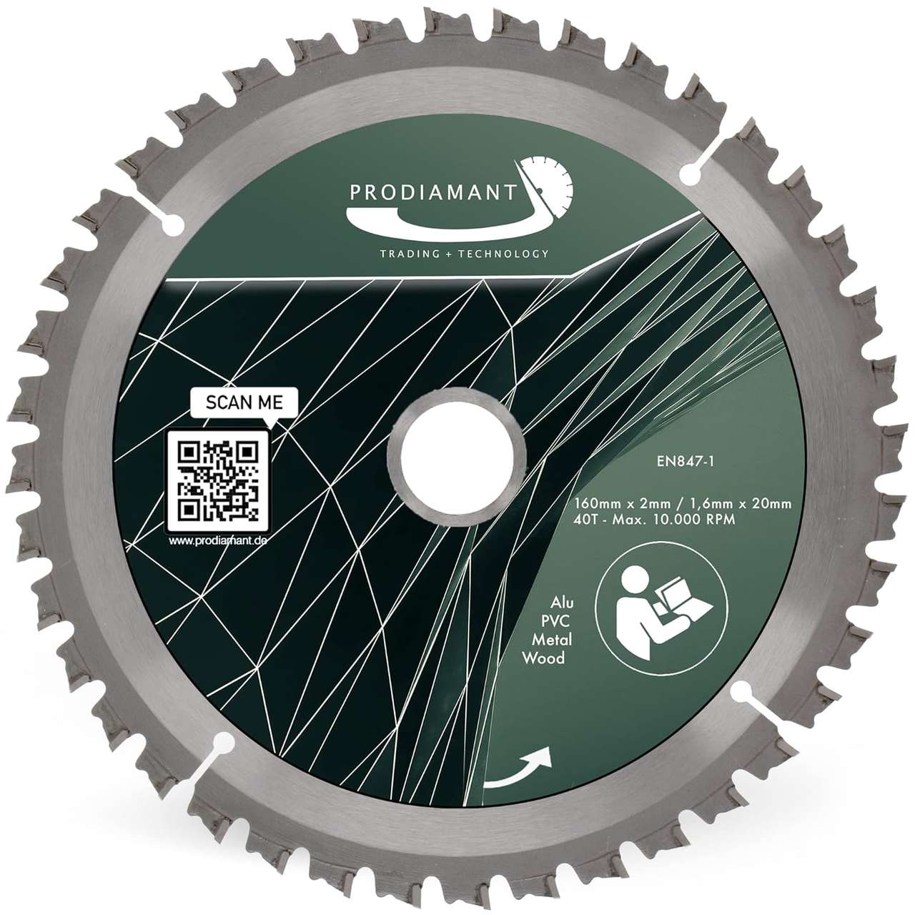 Kreissägeblatt für Holz, Metall & Alu mit HM TCT Zähnen