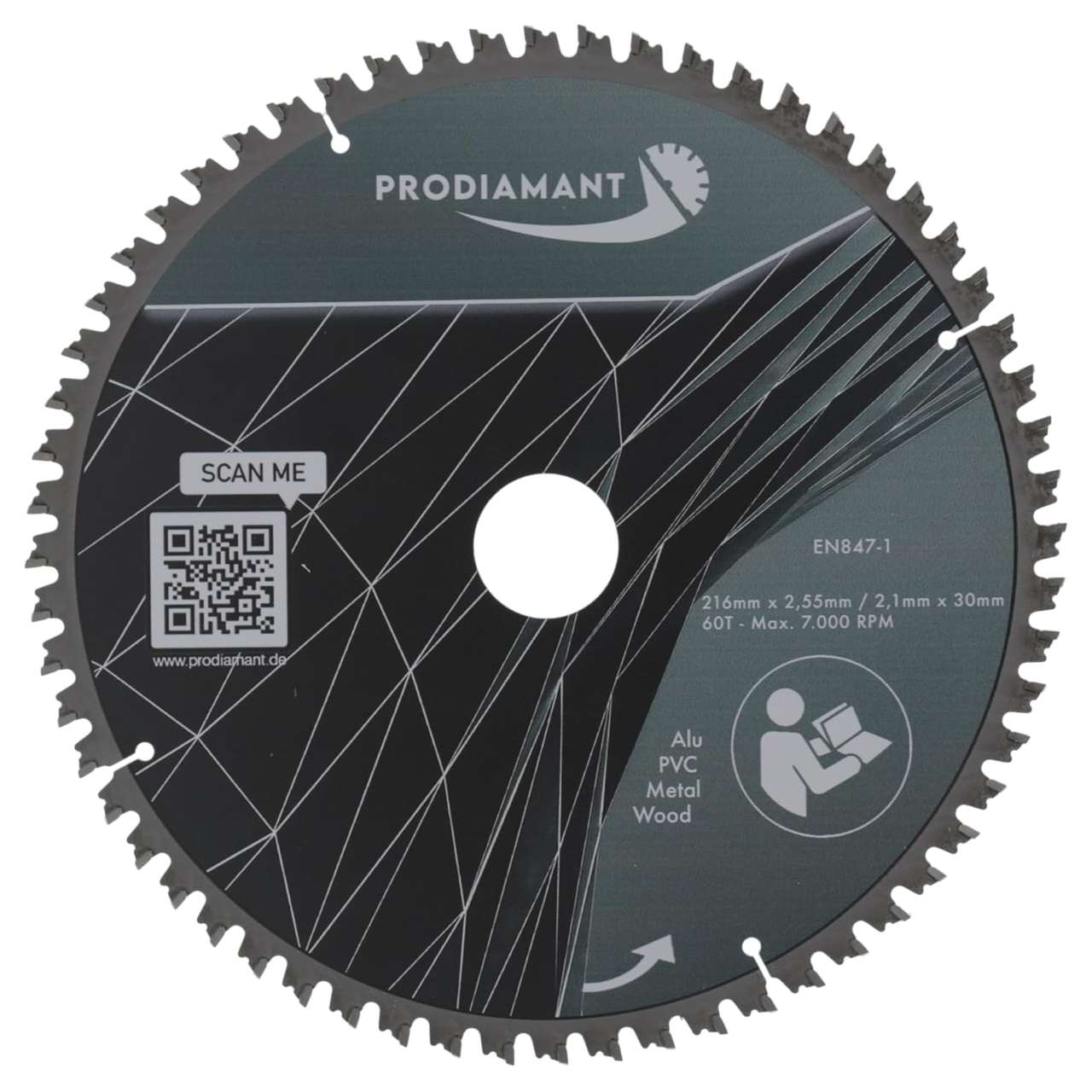 Kreissägeblatt für Holz, Metall & Alu mit HM TCT Zähnen
