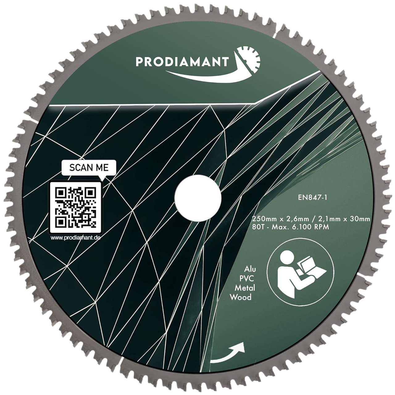 Kreissägeblatt für Holz, Metall & Alu mit HM TCT Zähnen