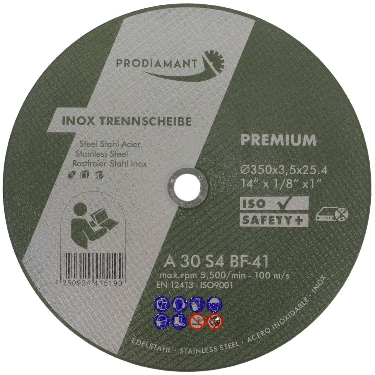 Trennscheibe für Inox, Metall, Stahl und Edelstahl