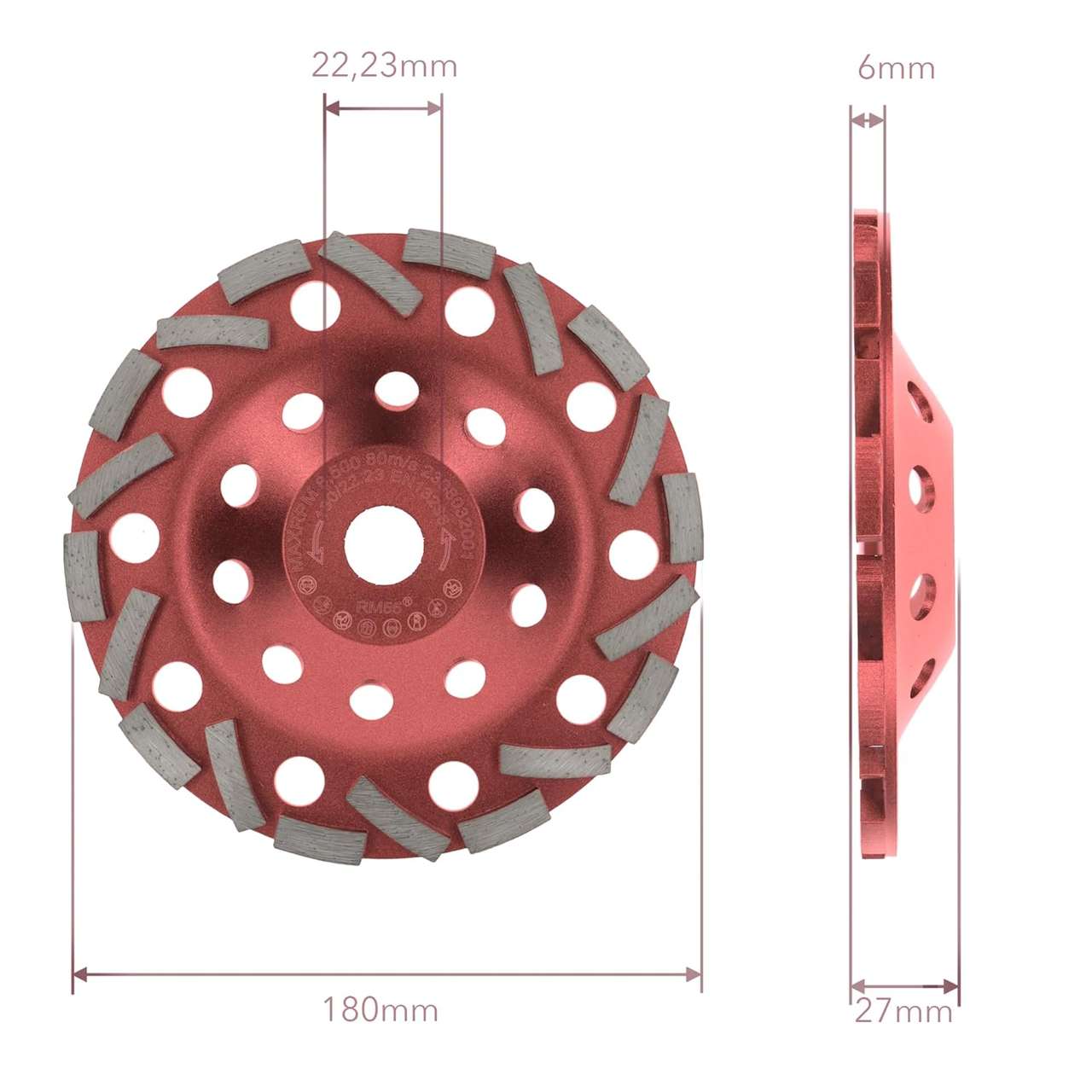 Diamantschleiftopf 180mm für Beton Extra Speed