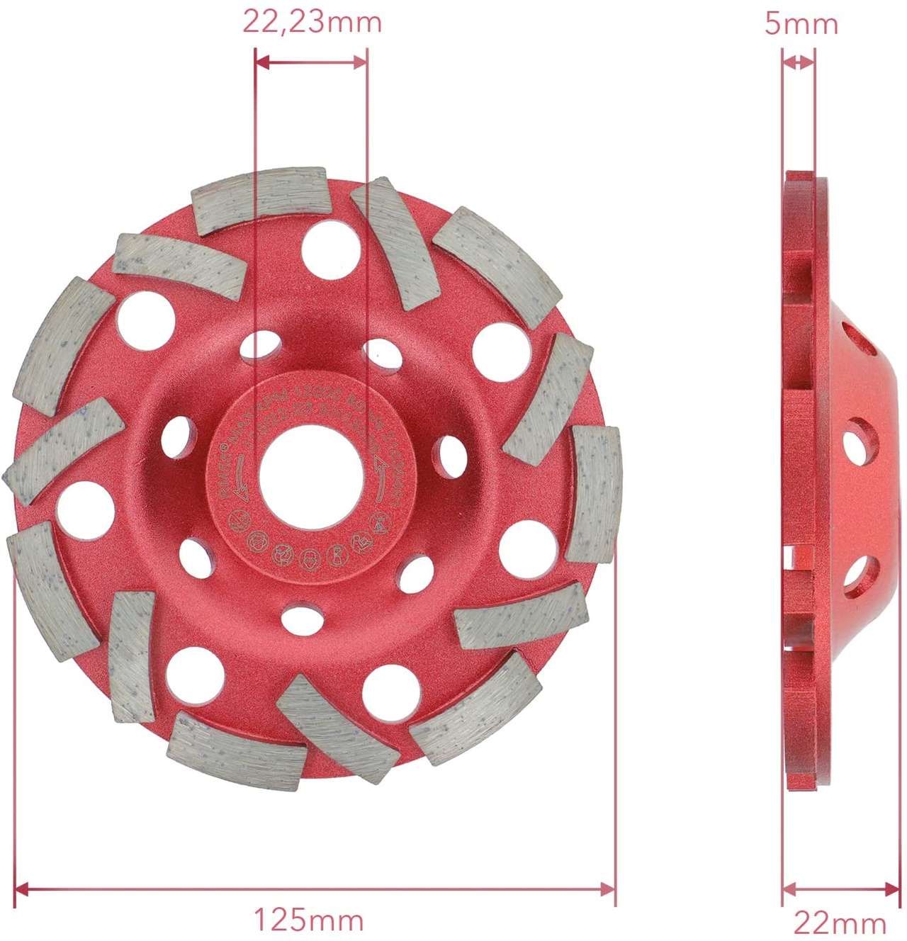 Diamantschleiftopf 125mm für Beton Extra Speed