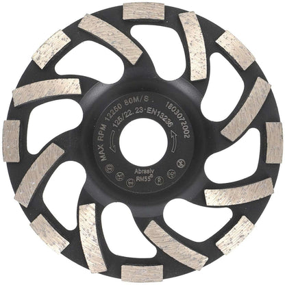 Im Set enthalten: Diamantschleiftopf für Estrich, Abrasive Materialien ST91 Turbo (125 mm)