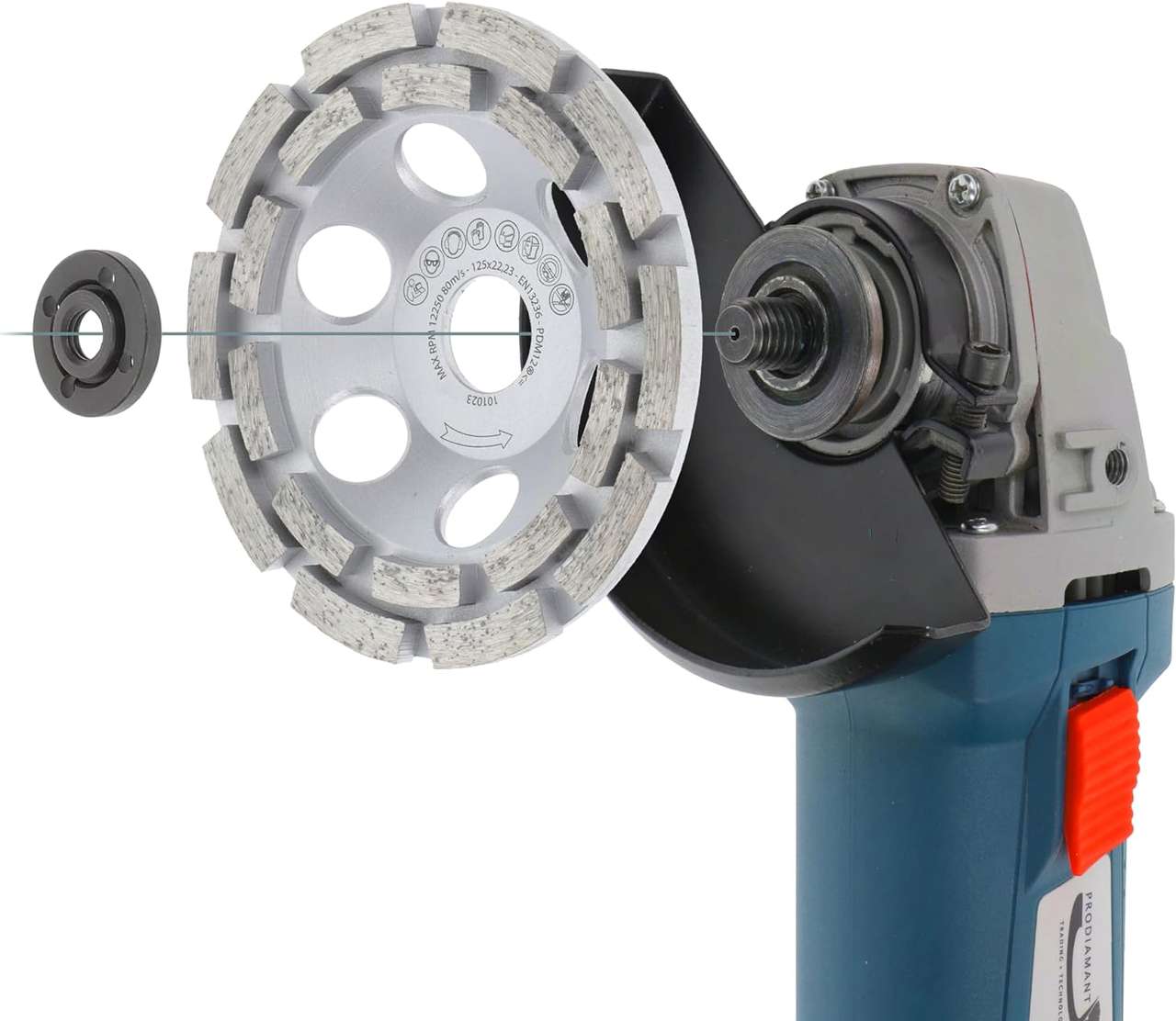 Premium Diamant-Schleiftopf 125mm Beton universal 125 mm Schleifscheibe doppelreihig